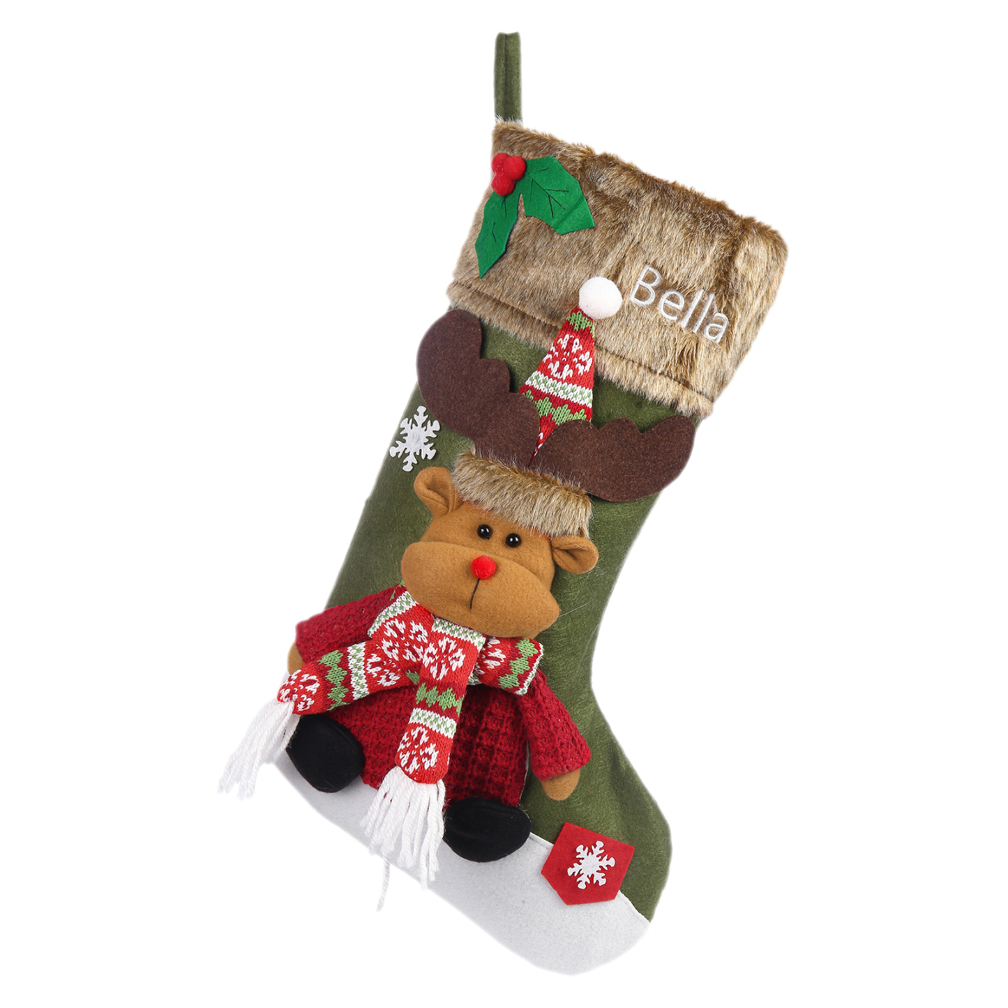 Personalised Christmas Stockings Ornaments Custom 1 Name Christmas Socks Gifts for Family Friends-Jessemade AU