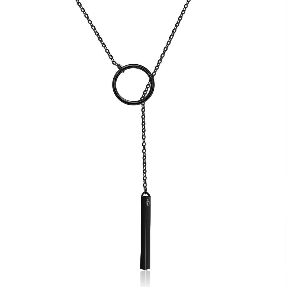 Personalised Bar Neckace Engraving Texts Or Names-Jessemade AU