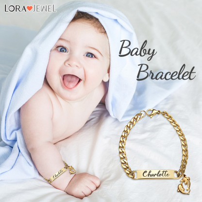 Baby Name Bracelet Personalised 1 Name Bracelet Dolphin Customised Bracelet Child Gift-Jessemade AU