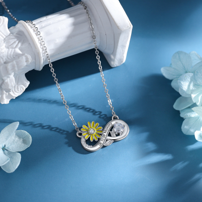 Personalised April Birthflower Necklace With Birthstone Gift For Women-Jessemade AU
