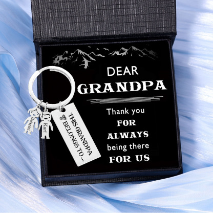 2 Names-Personalised 2 Children's Name Keychain-To My Dad-Gift Box Gift Card Set-Jessemade AU