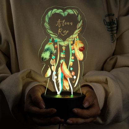 Personalised Dream Catcher Night Light Custom Name Gifts-Jessemade AU