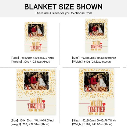 Personalised Couple Blanket Custom Photo Sweet Gift For Her-Jessemade AU