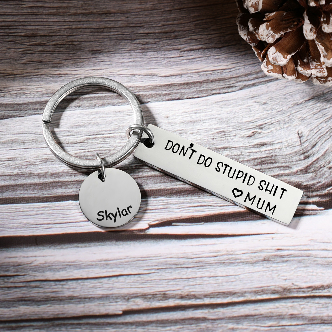 Don't Do Stupid Keychain Personalised Name Gifts for Kids-Jessemade AU