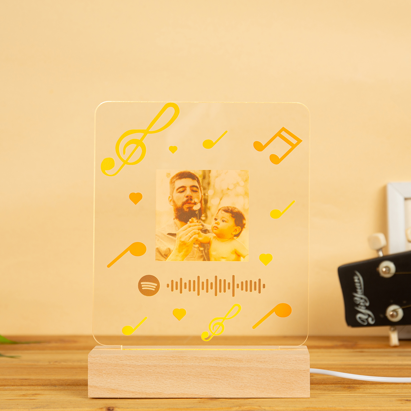Personalised Spotify Code Photo LED Night Light-Jessemade AU