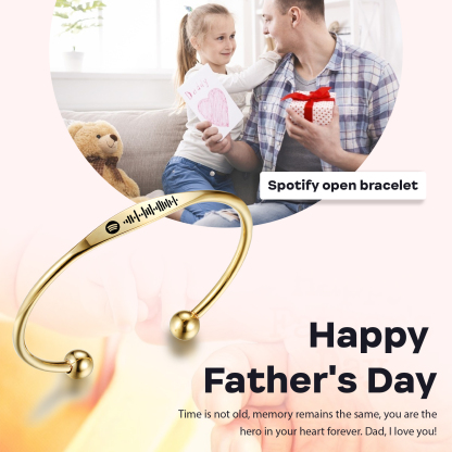 Customised Spotify code Women's Semi-open bracelet For Lover-Jessemade AU