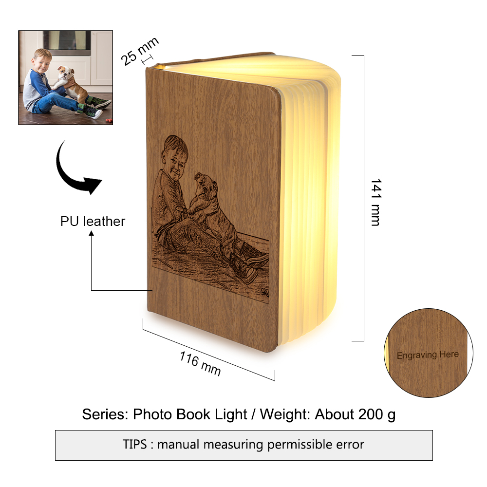 PU Folding Magnetic Glowing LED Book Lamp-Jessemade AU