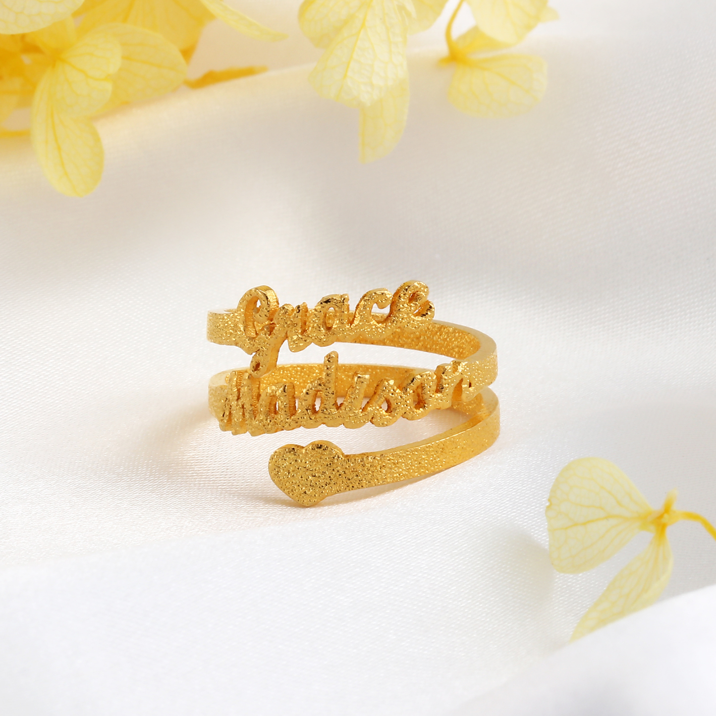 Personalised Family Name Ring Custom 2 Names Gifts For Women-Jessemade AU