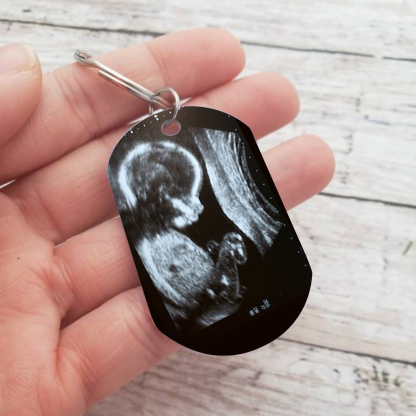 Personalised Photo Keychain Pregnant Newborn Keychain Gifts for Mommy/Mummy - I Can't Wait To Meet You Already-Jessemade AU