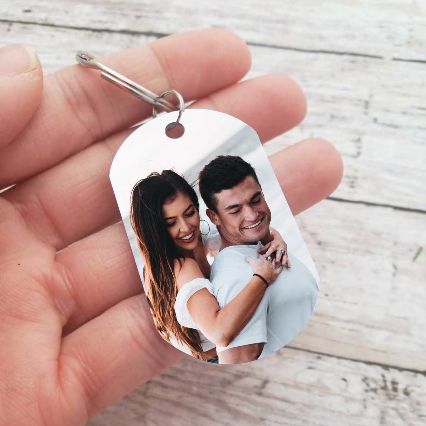 Personalised Couple Photo Keychain Custom 2 Names & Date Keyring "Always & Forever" Valentine's Day Gift For Couples-Jessemade AU