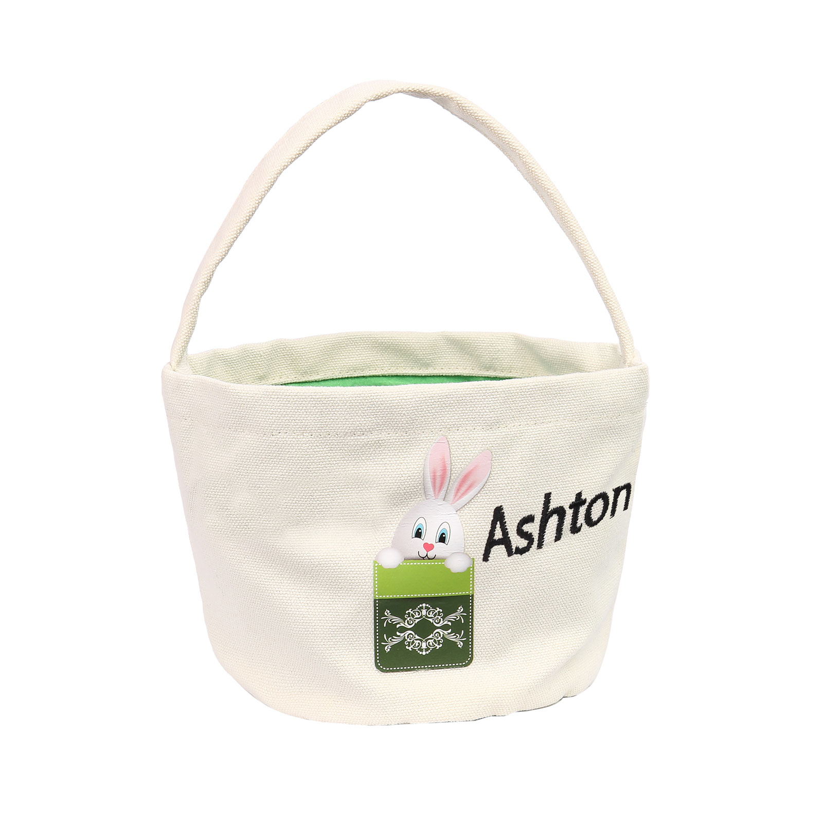 Personalised Bunny Tote Bag Custom Name Bunny Basket Bucket Bag Easter Gift for Him/Her-Jessemade AU