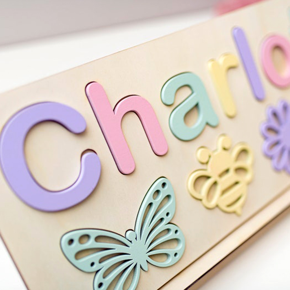 Personalised Kid's Wooden Name Alphabet Puzzle Toy for Toddlers Early Learning Child Toy-Jessemade AU
