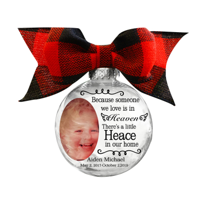 Personalised Photo Ball Ornament Someone We Love Is in Heaven Memorial Ornament-Jessemade AU