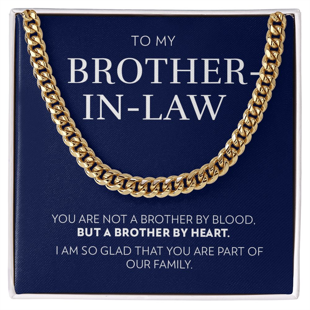 To My Brother-In-Law Necklace Cuban Link Chain Necklace Gift Set - I Am So Glad That You Are Part Of Our Family-Jessemade AU