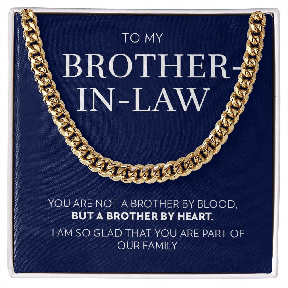 To My Brother-In-Law Necklace Cuban Link Chain Necklace Gift Set - I Am So Glad That You Are Part Of Our Family-Jessemade AU