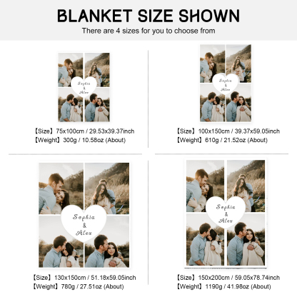 Personalised Couple Blanket Custom Photo Romantic Gift For Her-Jessemade AU