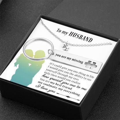 Only Then Would You Realize How Special You Are To Me, Puzzle Necklace & Keychain Gift Set Gifts For Husband-Jessemade AU