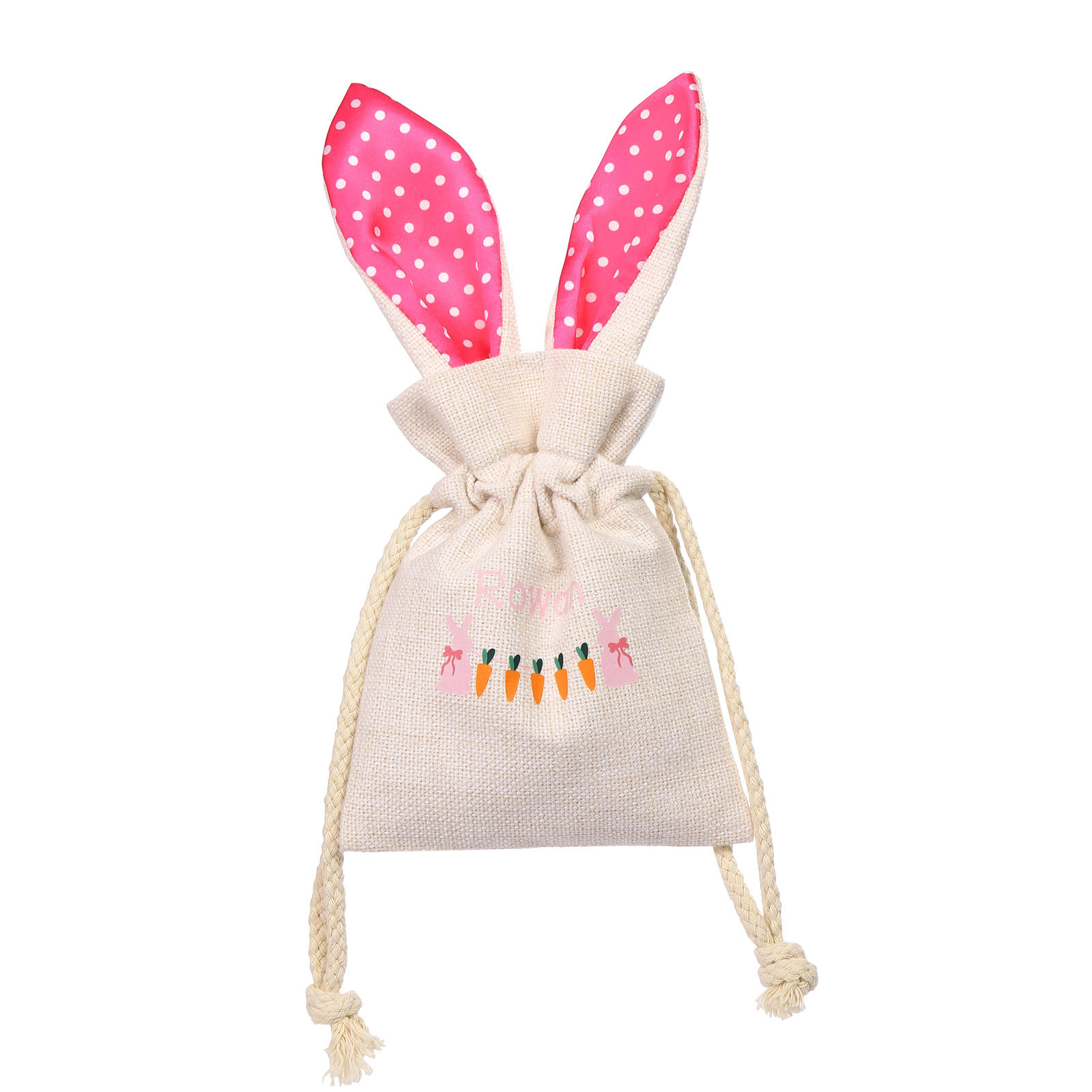 Personalised Bunny Tote Bag Customised with Name Bunny Drawstring Bag Easter Gifts-Jessemade AU