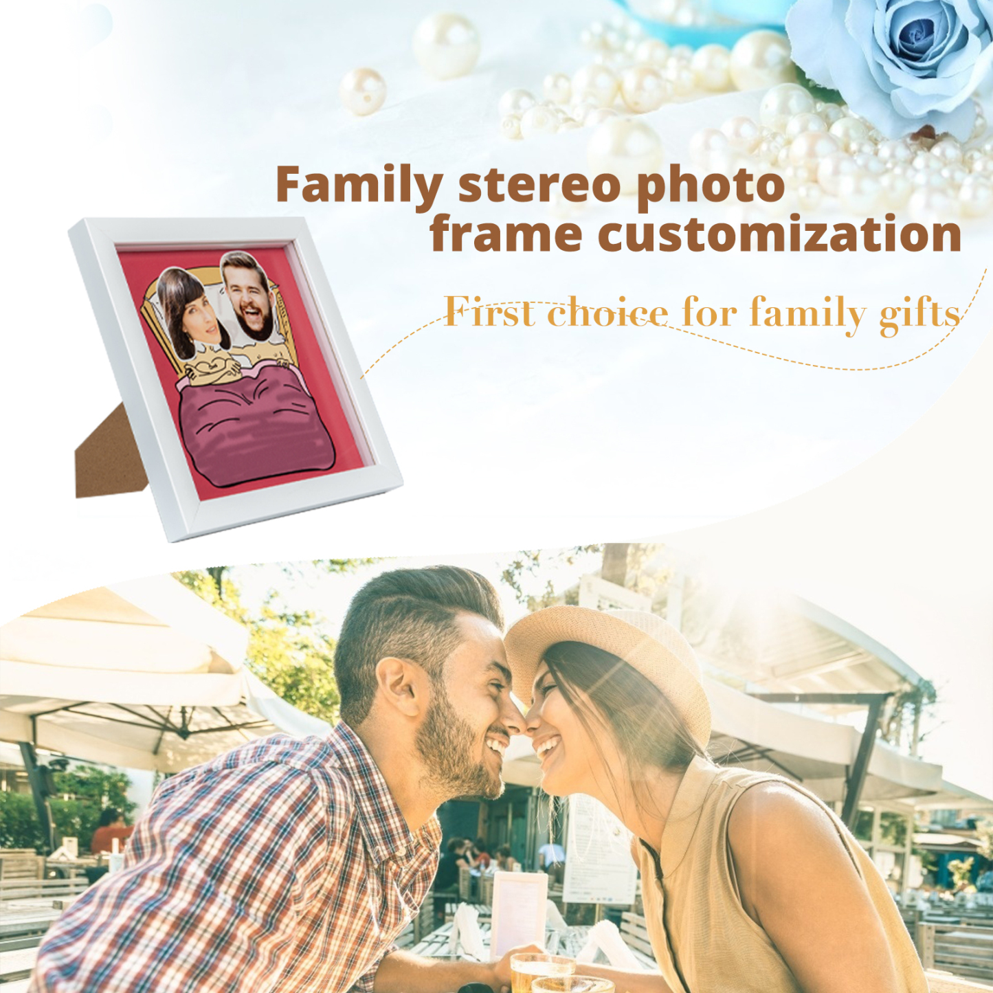 Personalised Funny Couple Stereo Photo Frame-Jessemade AU