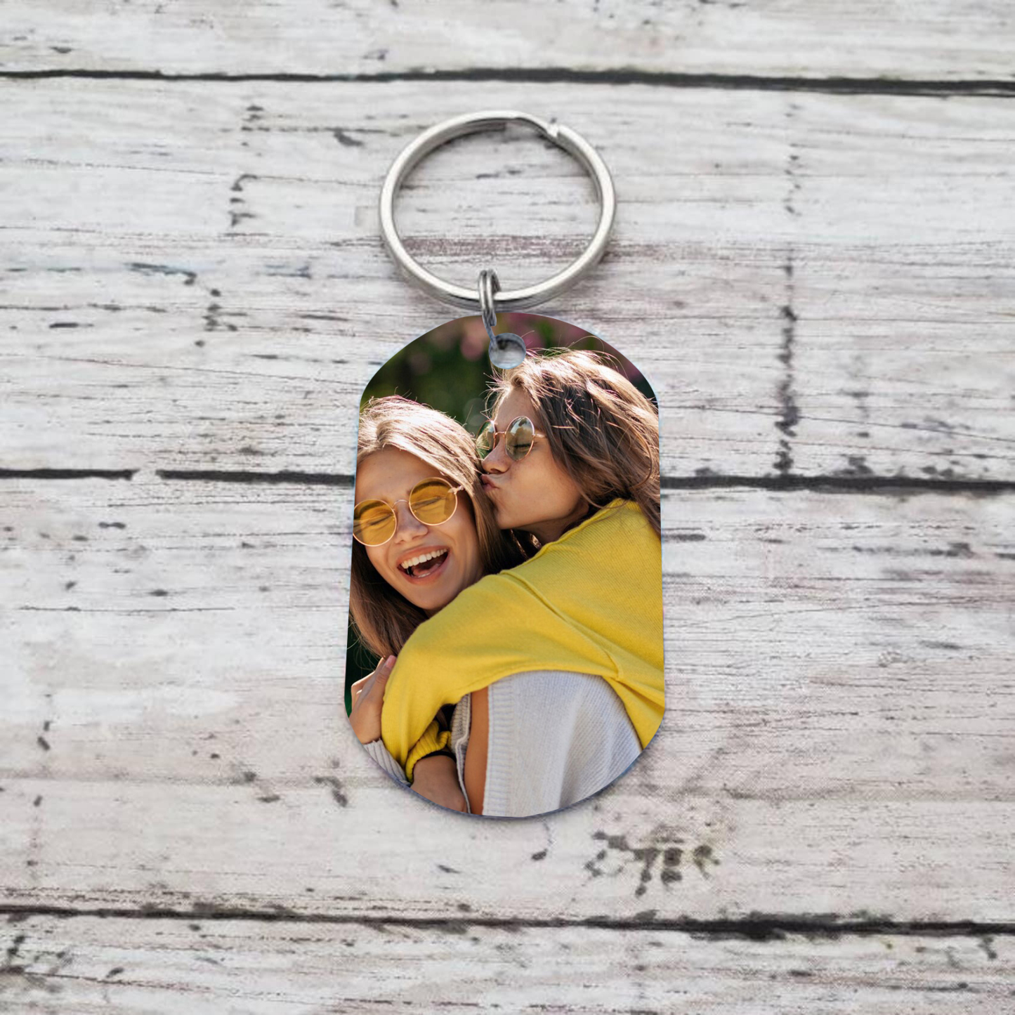 Personalised Sisters Photo Keychain Custom 2 Names Keyring “A Sister Is God's Way Of Making Sure We Never Walk Alone”  Birthday Gift For Besties-Jessemade AU