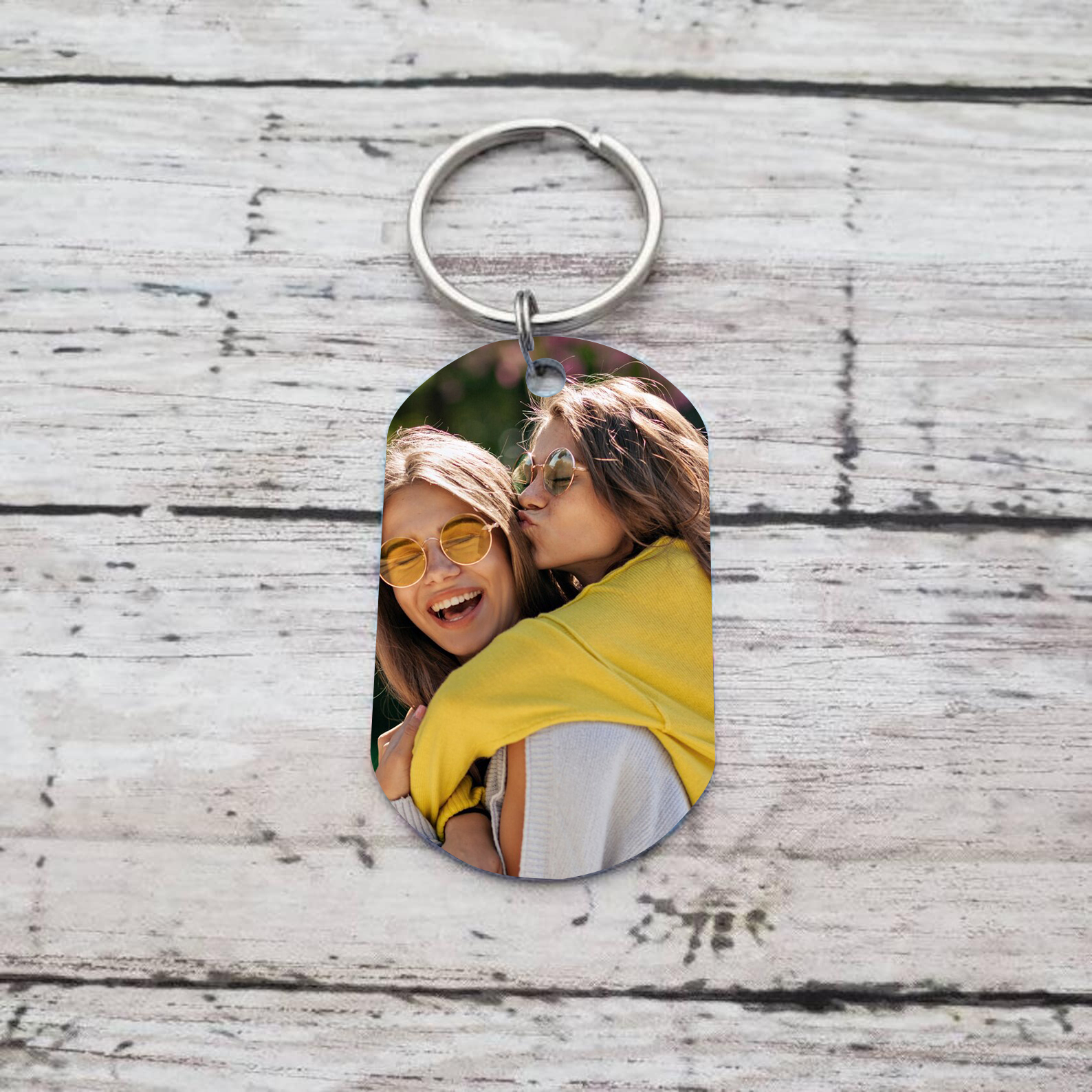 Personalised Sisters Photo Keychain Custom 2 Names Keyring “A Sister Is God's Way Of Making Sure We Never Walk Alone”  Birthday Gift For Besties-Jessemade AU
