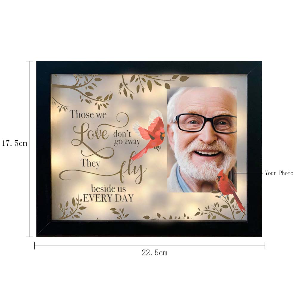 Personalised Photo Frame Lighted Shadow Box Memorial Gift "Those We Love Don't Go Away"-Jessemade AU