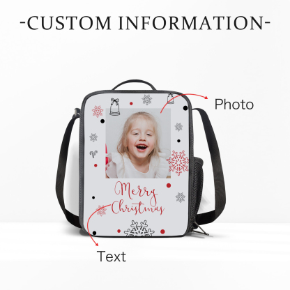 Custom Photo Lunch Bag Personalised Snow Lunch Box Gifts for Kids-Jessemade AU