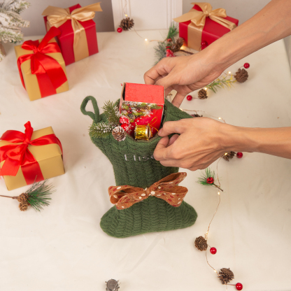 Personalised Christmas Stockings Ornaments Dog Bone Christmas Stockings Custom 1 Name Gifts for Family Friends-Jessemade AU