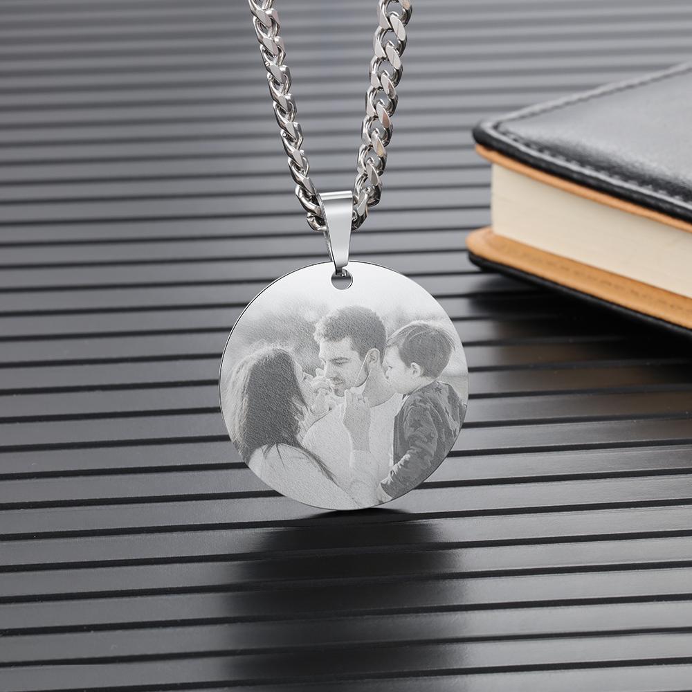 Personalised Photo Necklace Custom Picture Necklace Gifts For Father-Jessemade AU