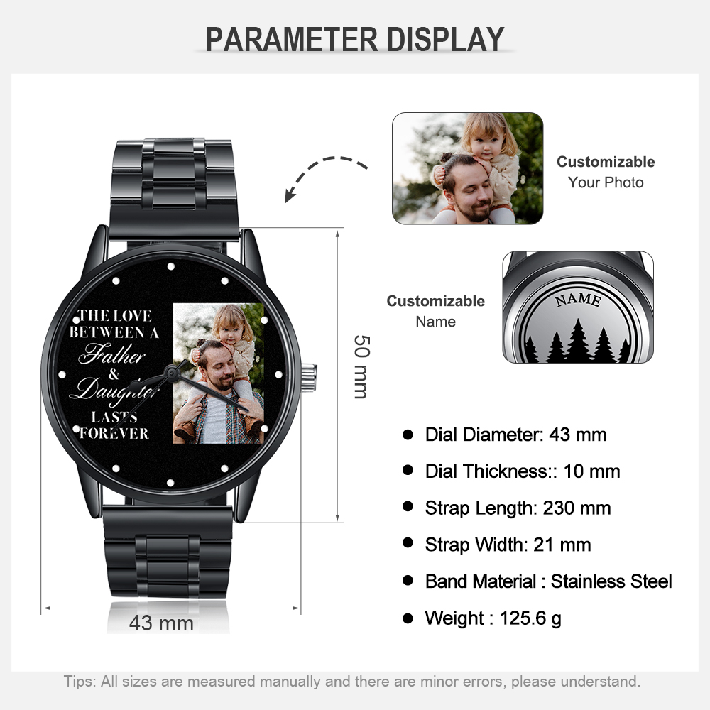 Personalised Photo Watch Custom 1 Photos Mechanical Watch Gifts for Him-Jessemade AU