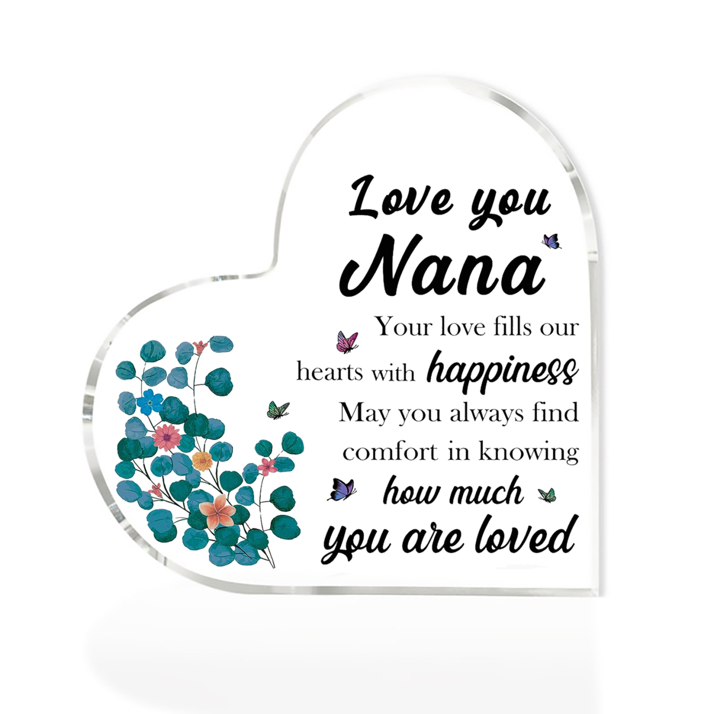 To My Nana Acrylic Heart Keepsake Heart Ornament - Love You Nana-Jessemade AU