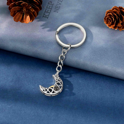 Photo Projection Keychain Customised Photo Coloured Stone Keychain Creative Gift for Couples-Jessemade AU