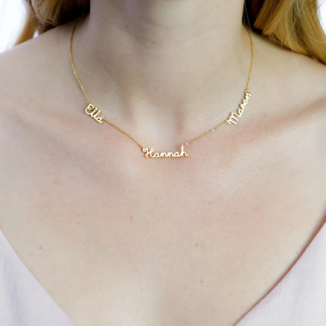 Personalised Necklace Custom 2 Name Necklace Gift For Men-Jessemade AU