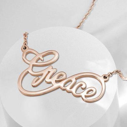 Personalised Necklace Custom 1 Name Necklace Gift For Women-Jessemade AU