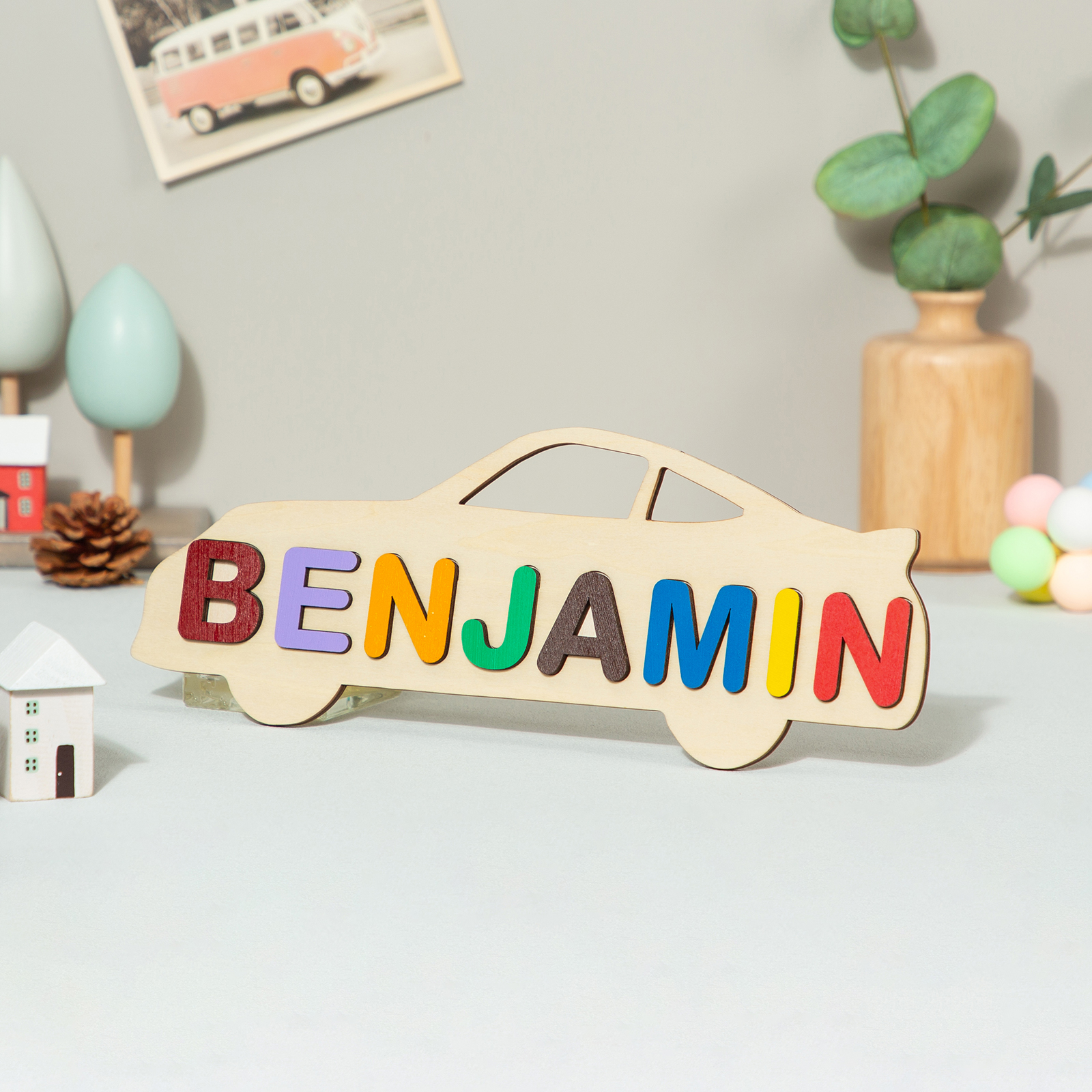 Personalised Kid's Wooden Name Alphabet Puzzle Toy for Toddlers Early Learning Child Toy-Jessemade AU