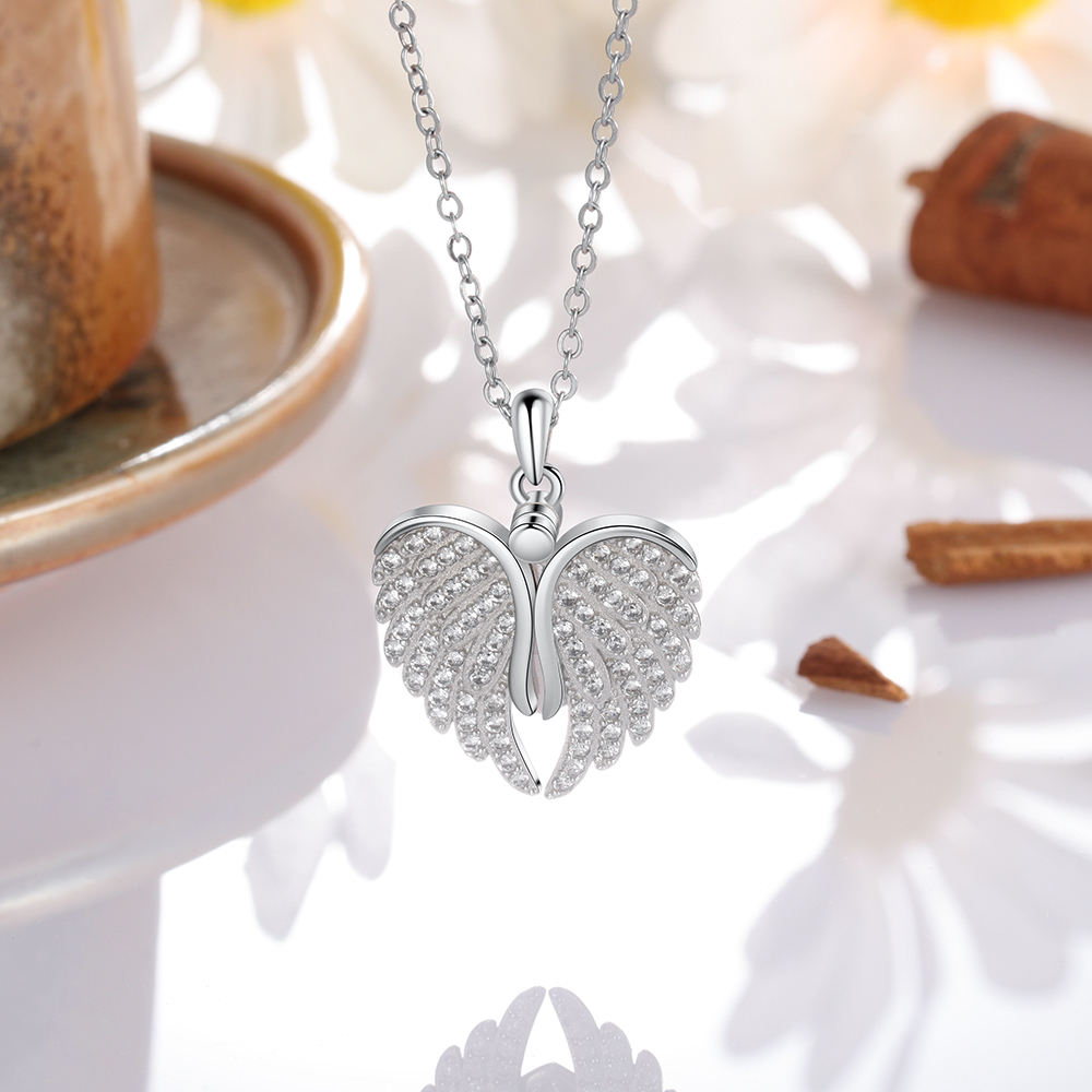 Personalised Angel Wings Women's Necklace-Jessemade AU