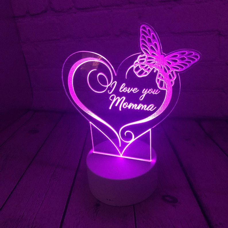 Personalised Butterfly Home Decoration Lamp With Custom Name Night Light Kid's Bedroom Decor Children's LED Light-Jessemade AU