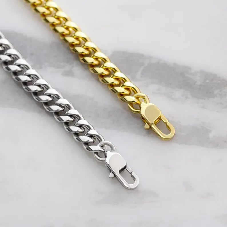To My Man-Cuban Link Chain Necklace Promise Necklace Gift Set "You are The One I Want to be With"-Jessemade AU