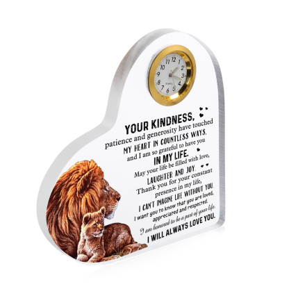 Acrylic Heart Clock Keepsake Heart Sign - I am honored to be a part of your life-Jessemade AU