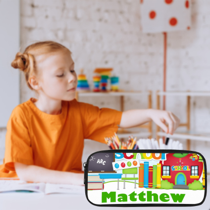 Personalised  Name Pencil Case Cartoon Classroom Pen Bag Zipper Back to School Gifts for Student-Jessemade AU