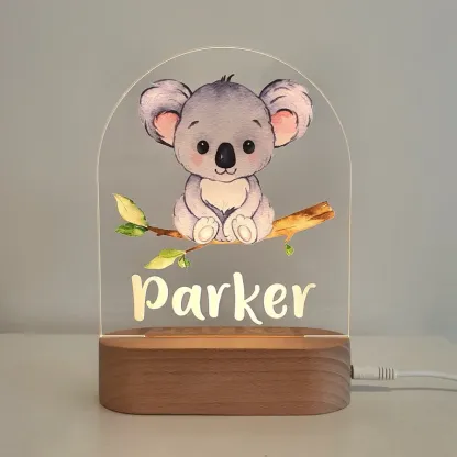 Personalised Koala Night Light Custom Name LED Lamp Baby Gift for Kids-Jessemade AU