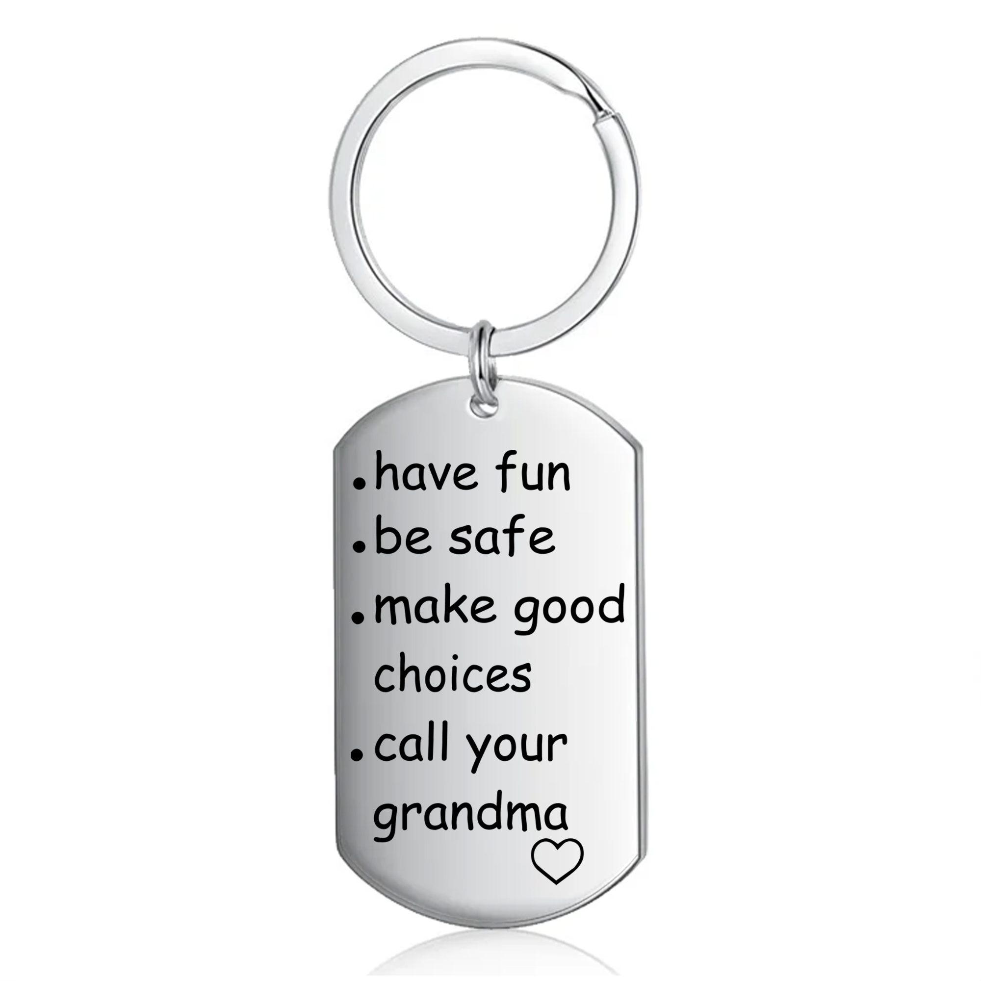 Have Fun Be Safe Make Good Choices Keychain Customised Text Stainless Steel Keyring Gifts for Kids-Jessemade AU