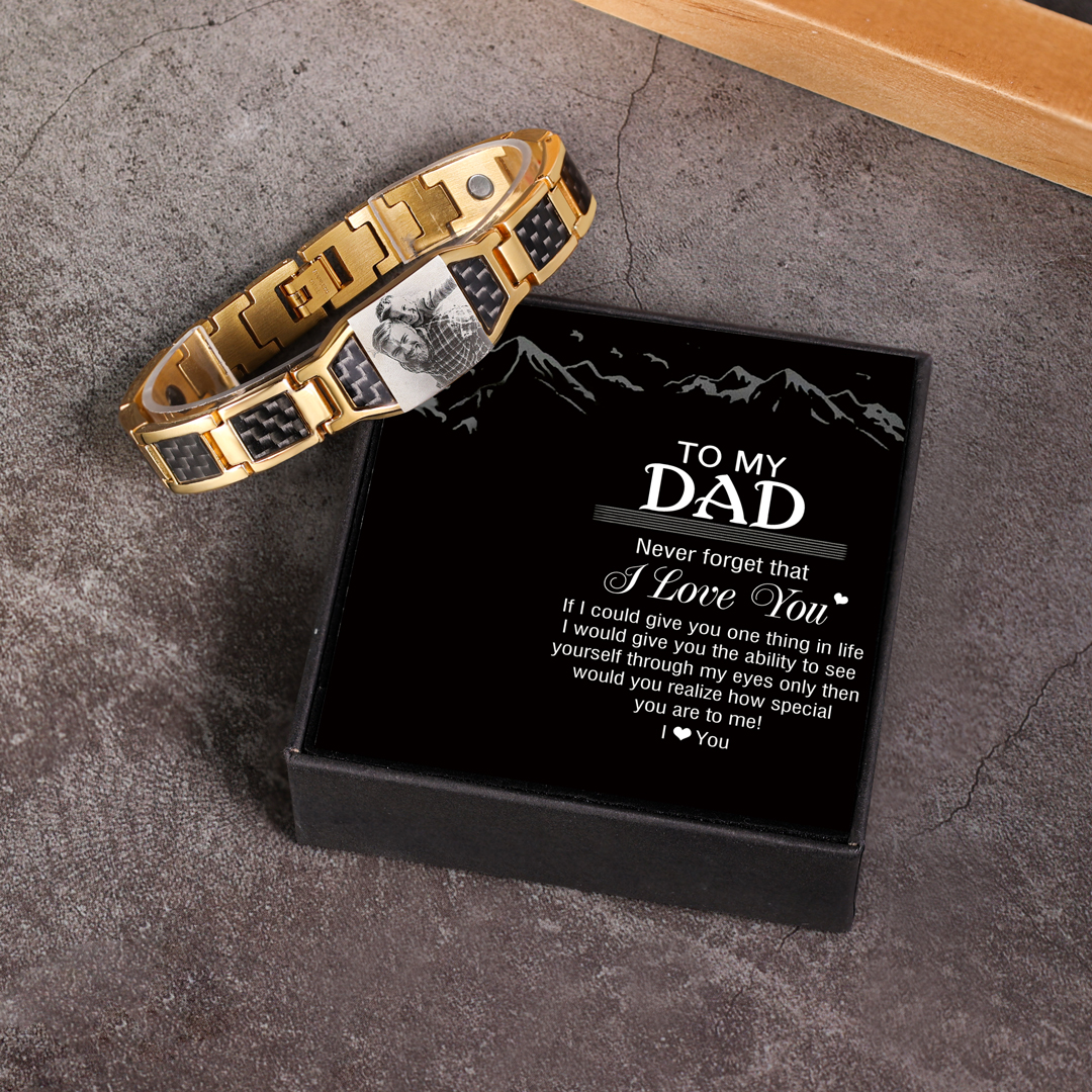 Personalised Bracelet Custom Photo ID Bar Men's Bracelet Bangle Gifts For Him-Jessemade AU