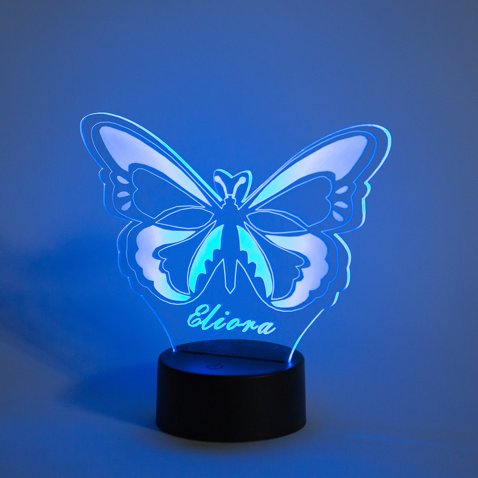 Personalised Butterfly Name Night Light Engraved Lamp-Jessemade AU