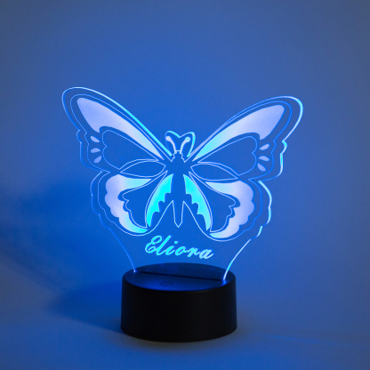 Personalised Butterfly Name Night Light Engraved Lamp-Jessemade AU