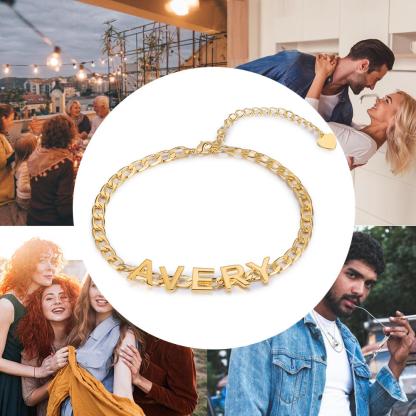 Personalised Bracelet Custom 1 Name Bracelet Gift For Women-Jessemade AU