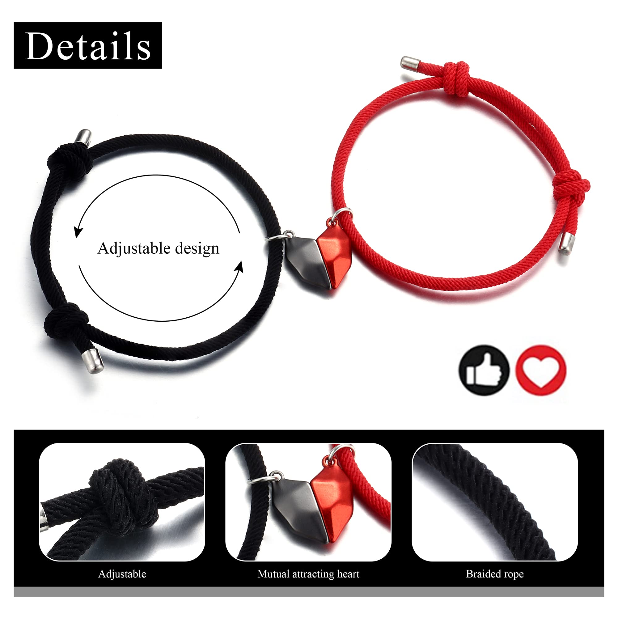 Magnetic Matching Couple Letter Necklace and Bracelet Valentine's Day Gifts for Couple-Jessemade AU