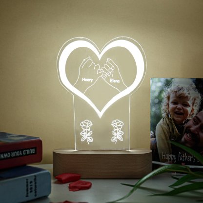 Customised heart-hands Night Light Home Decoration Gifts-Jessemade AU