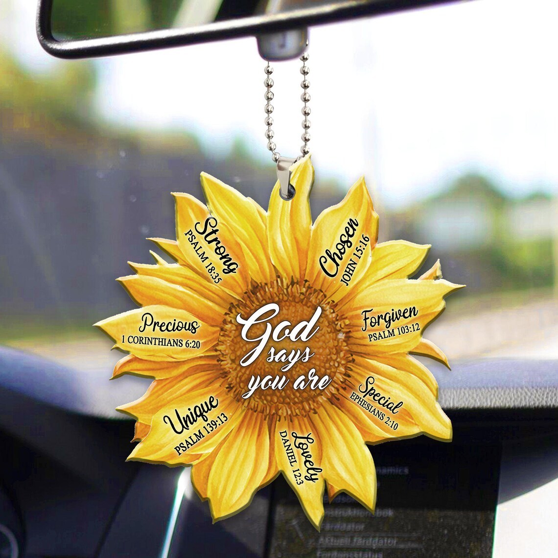 Personalised Sunflowers Decorative Pendant Personalised Car Charm Hanging Ornament-Jessemade AU