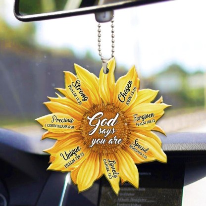 Personalised Sunflowers Decorative Pendant Personalised Car Charm Hanging Ornament-Jessemade AU